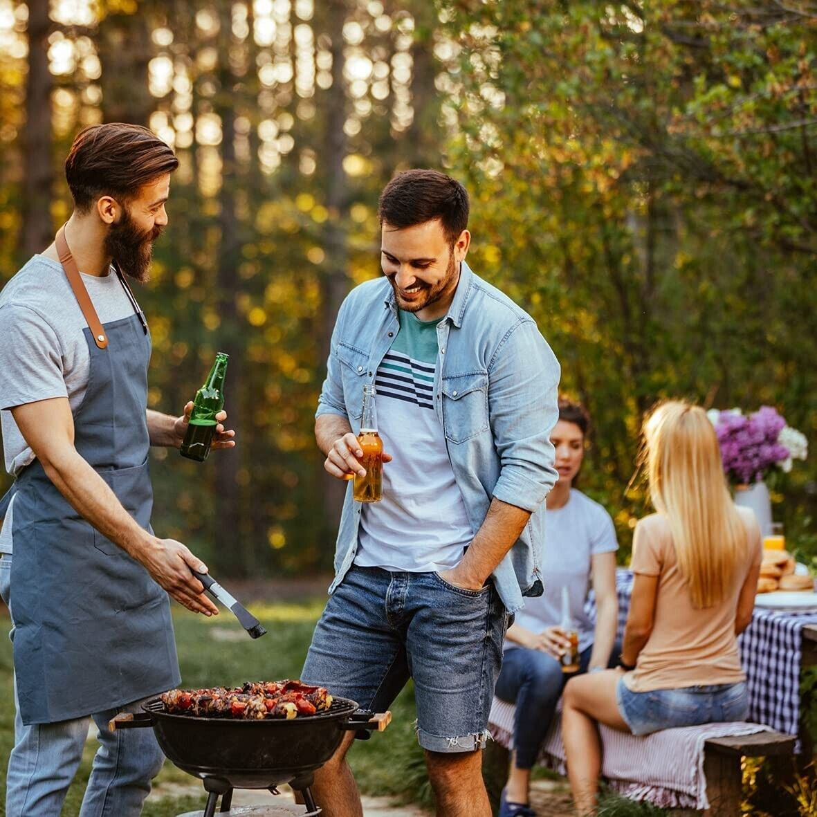 17’ Charcoal Kettle BBQ Grill with Lid & Wheels / Outdoor, Picnic, Camping, Cook