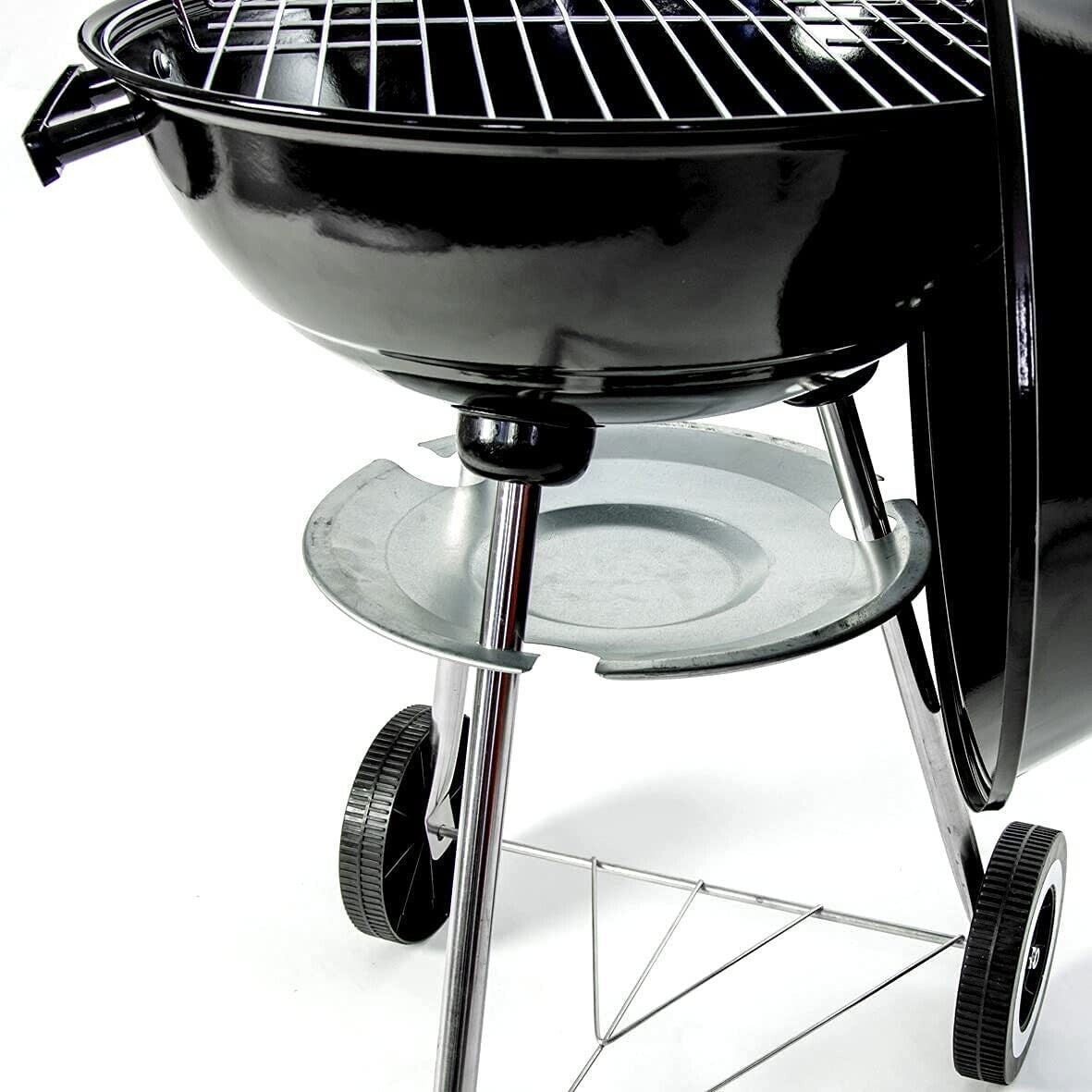 17’ Charcoal Kettle BBQ Grill with Lid & Wheels / Outdoor, Picnic, Camping, Cook