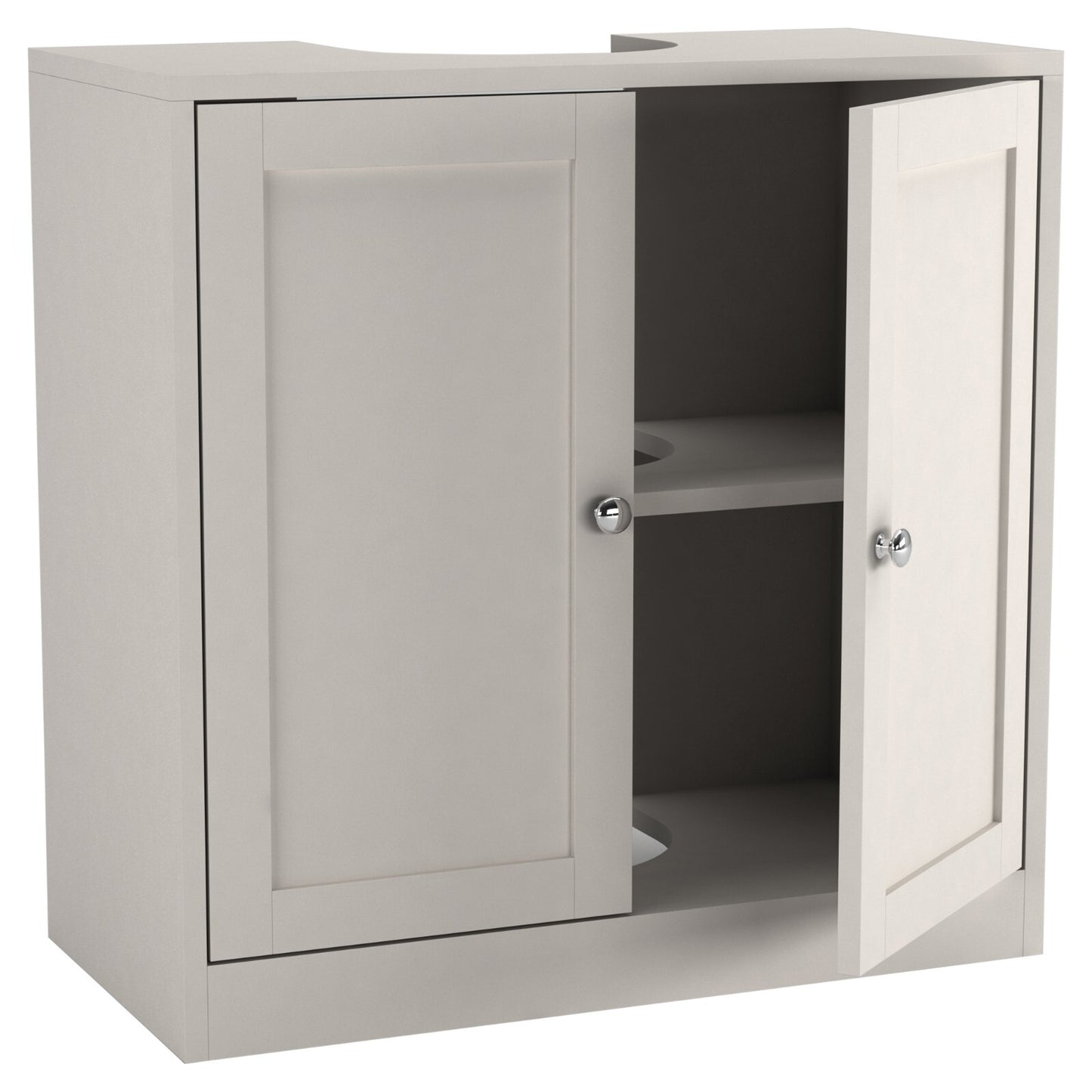 3Pc Bathroom Wood Unit under Sink Cabinet Mirror Cupboard Toilet Paper Dispenser