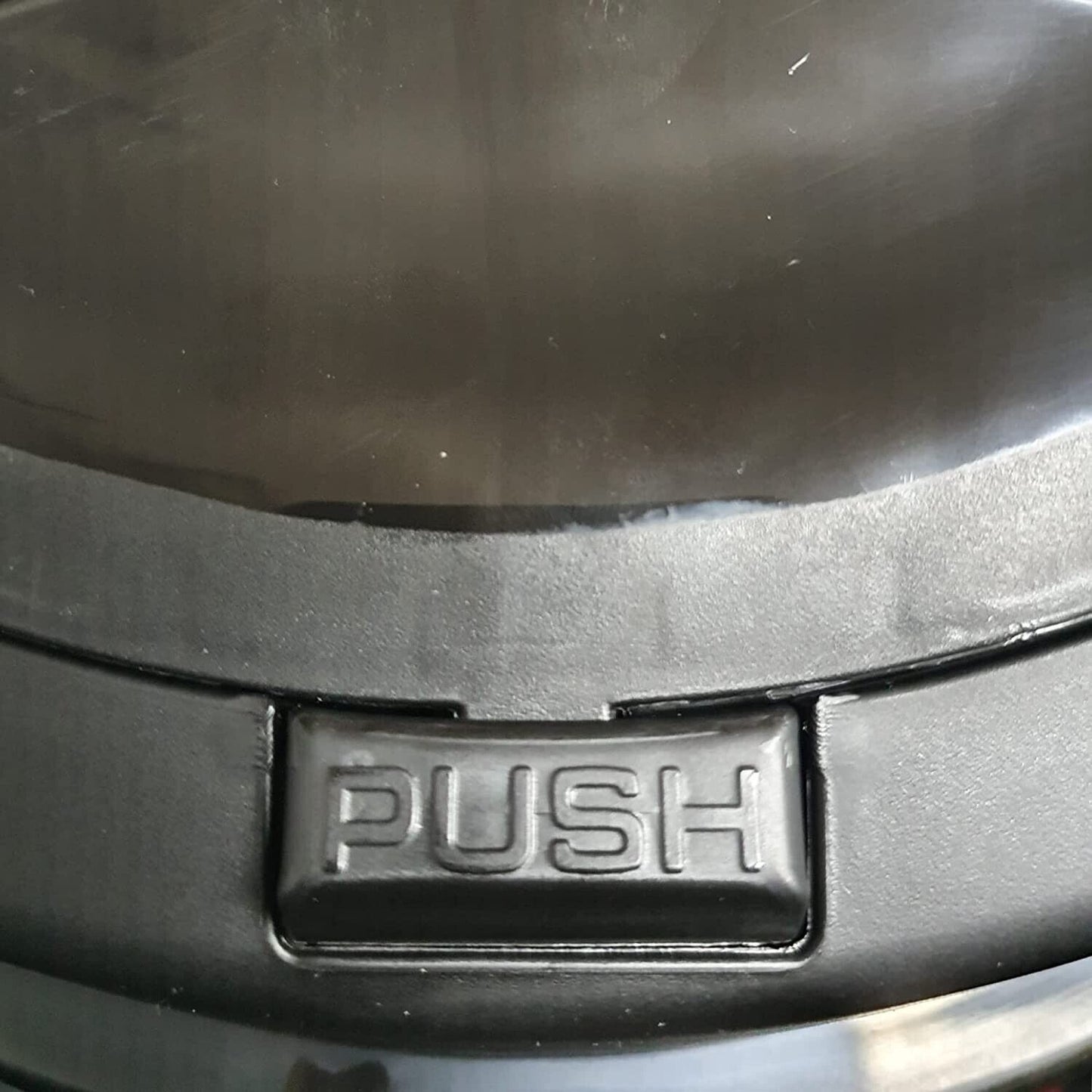 50L Touch Top Bin Black Plastic Kitchen Bin Recycling Bin Press Top Waste Trash