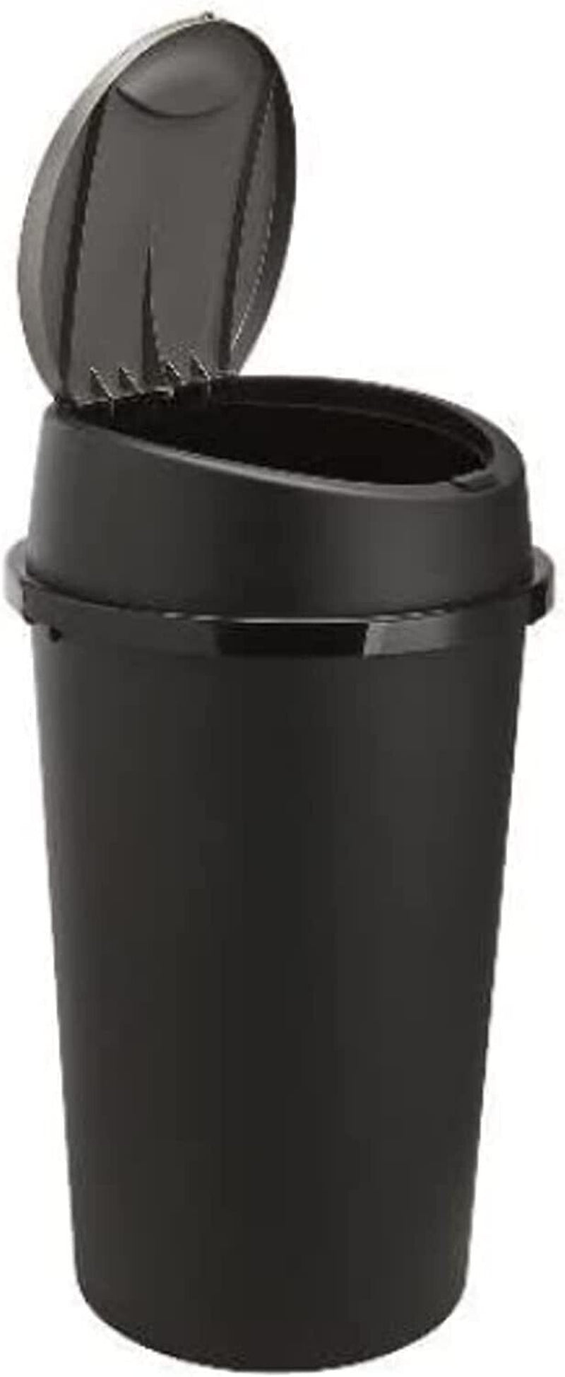 50L Touch Top Bin Black Plastic Kitchen Bin Recycling Bin Press Top Waste Trash