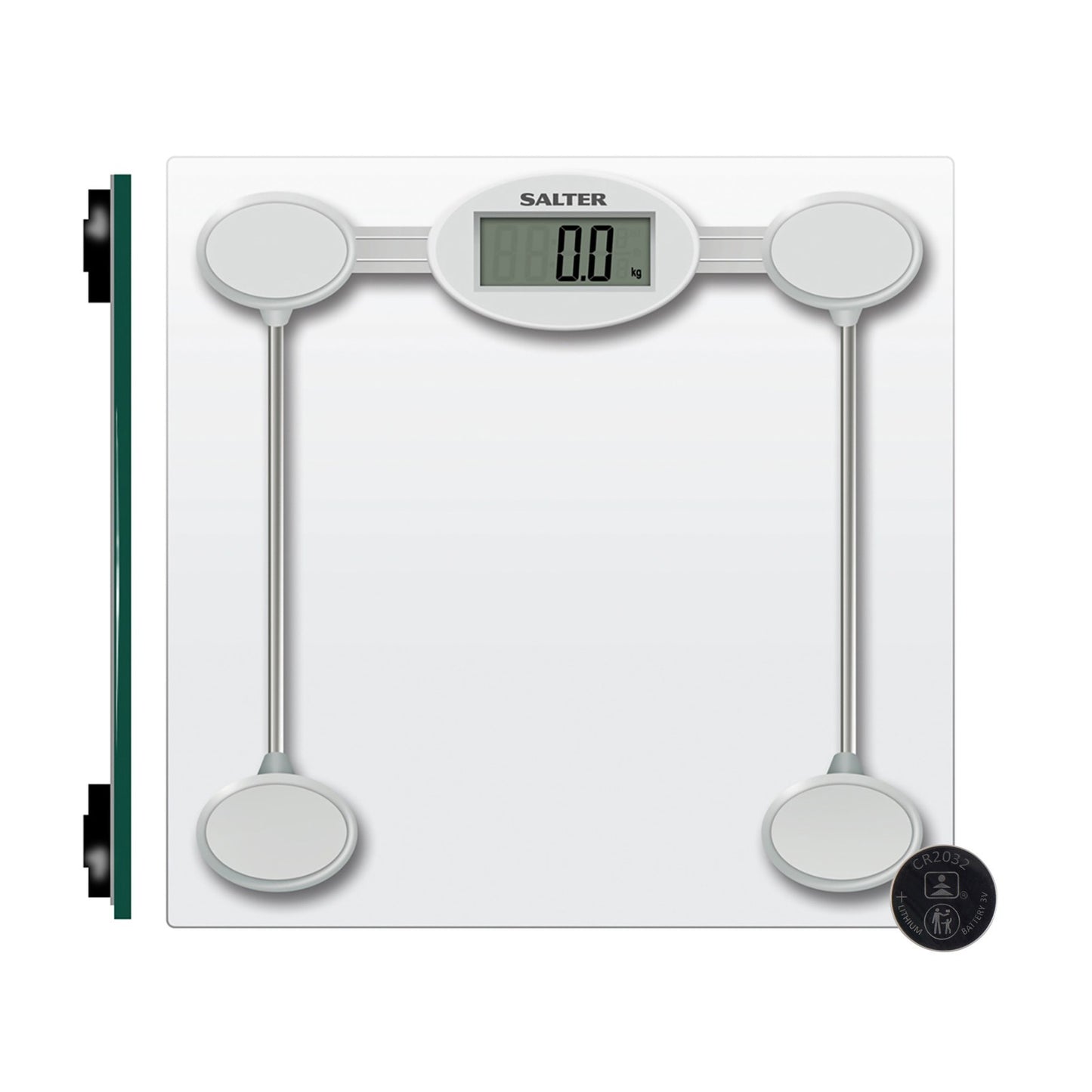Salter Electronic Bathroom Weighing Scale Glass Digital 180KG Includes Batteries