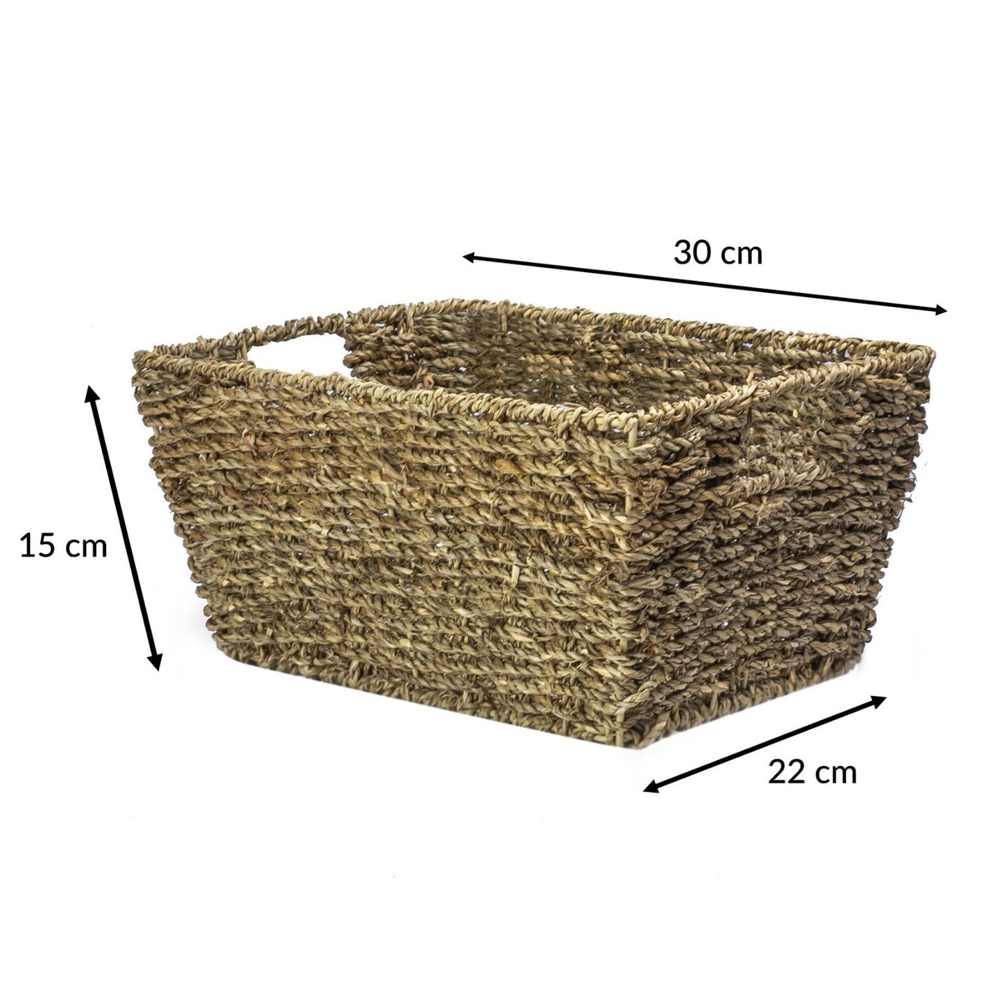Natural Seagrass Storage Basket - Set of 2 Eco-Friendly Woven Basket | M&W