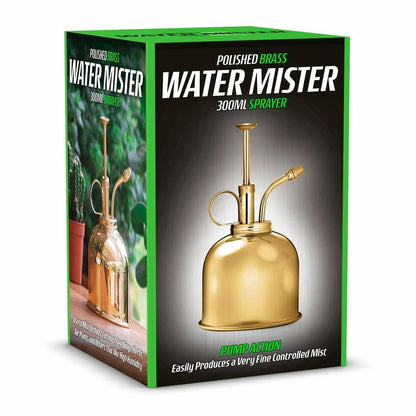 Plant Water Mister Vintage Polished Solid Brass Spray Indoor Garden Bottle 300Ml