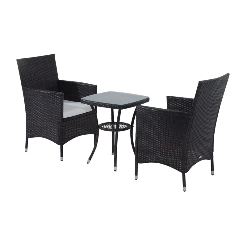 Basilica 2 Seater Bistro Set with Cushions