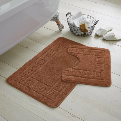 2 Piece Set Rectangle/U-Shaped Bath Mat
