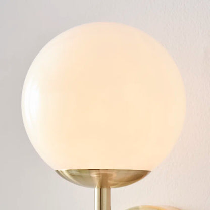 Anjelyna Brass and Frosted Glass Wall Light - Classy Two Light Sconce, Chic Modern Design