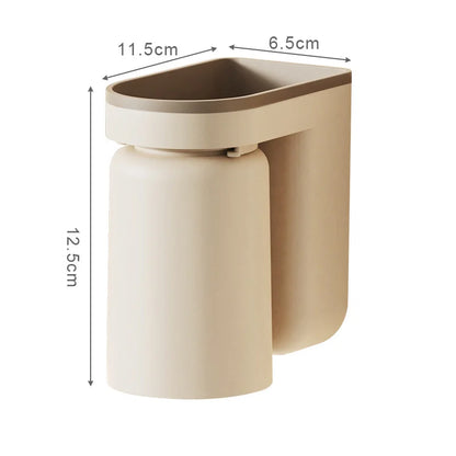 Wall Mounted Toothbrush Holder 2 in 1 Toothbrush Storage Rack Creative Inverted Toothbrush Cup Drain Rack Bathroom Accessories