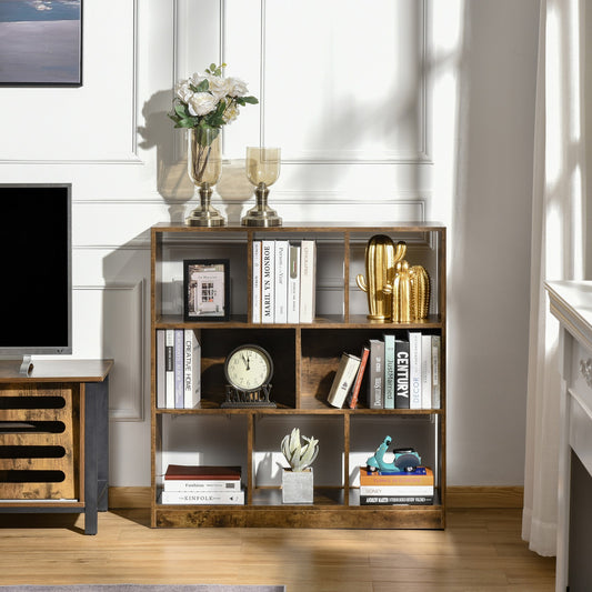 Storage Shelf 3-Tier Bookcase Display Rack Home Organizer for Home Office