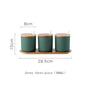 Nordic Ceramic Seasoning Jar with Lid Spoon Seasoning Pot Salt Shaker Sugar Bottle Organizer Home Kitchen Supplies Storage Set