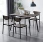Dining Table and Chairs Set Metal Wood Effect Table Dining Set 4 Chairs Blake