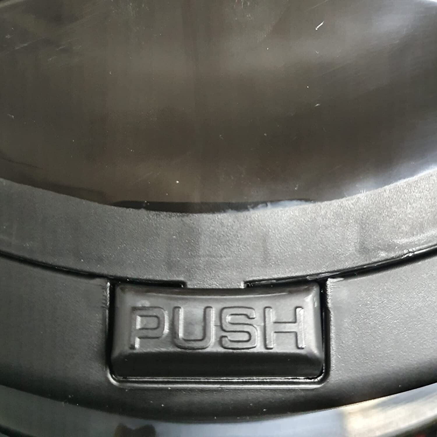 50L Touch Top Bin Black Plastic Kitchen Bin Recycling Bin Press Top Waste Trash