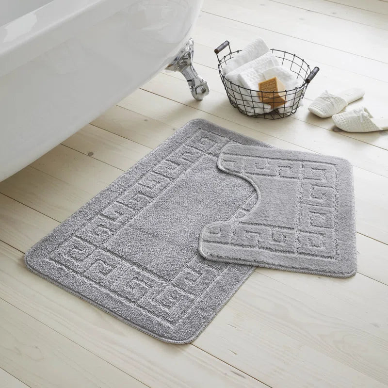 2 Piece Set Rectangle/U-Shaped Bath Mat