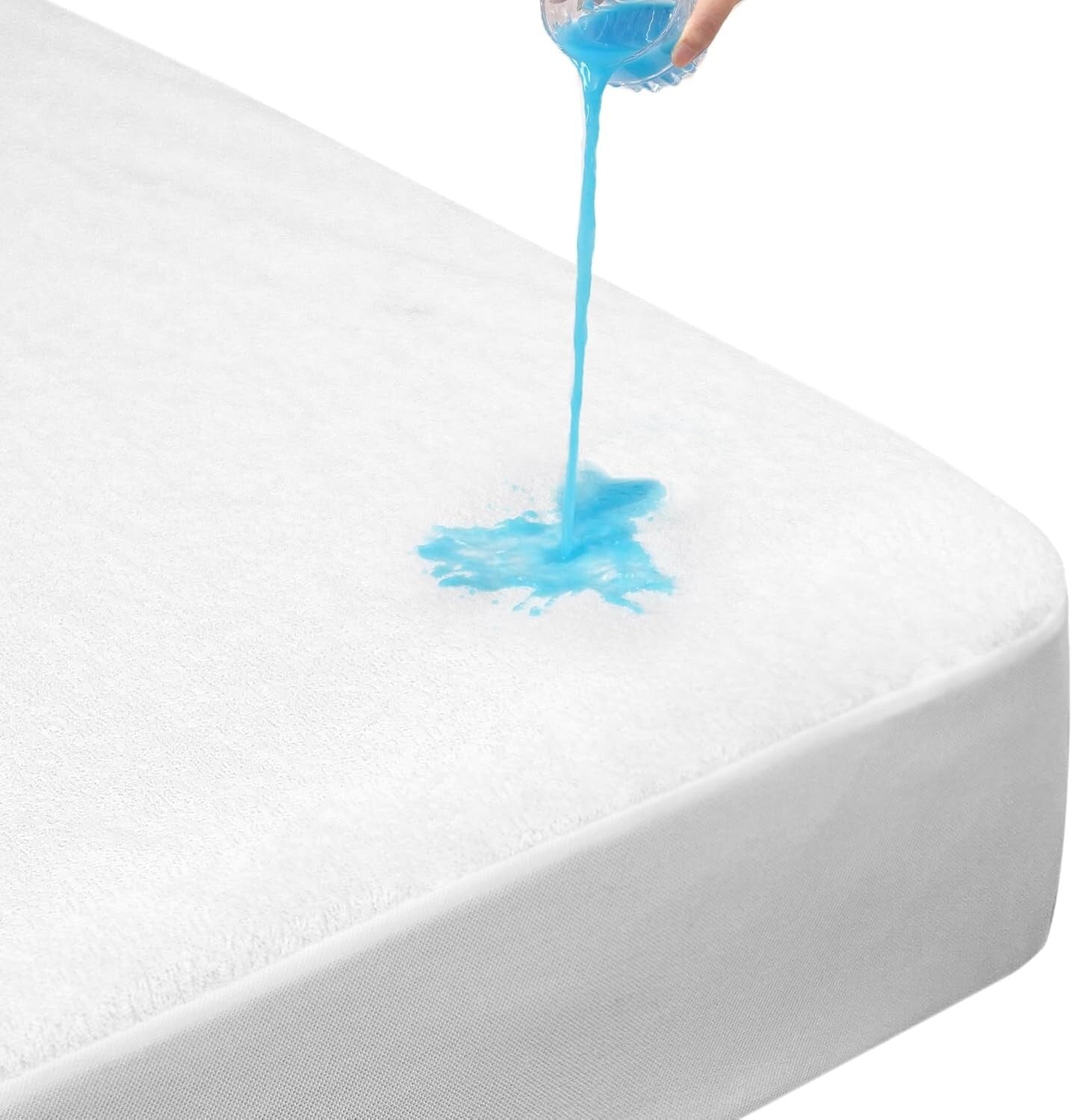 New Waterproof Terry Towel Mattress Protector Fitted Bed Cover Double Non-Noisy