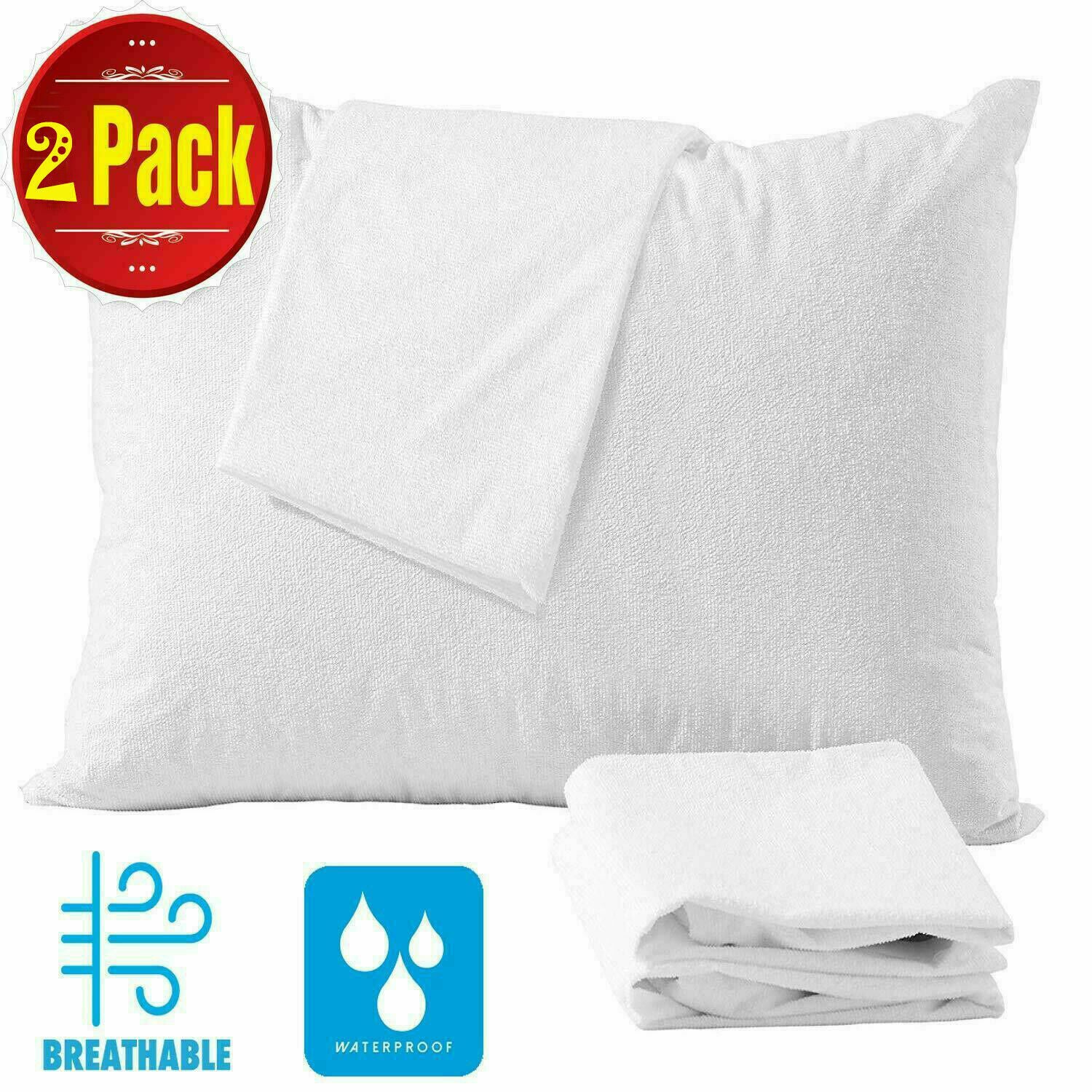 New Waterproof Terry Towel Mattress Protector Fitted Bed Cover Double Non-Noisy