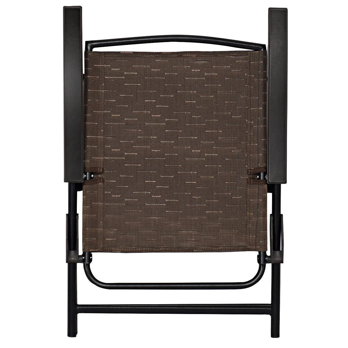 Set of 4 Patio Folding Chairs Portable Garden Armchairs Adjustable