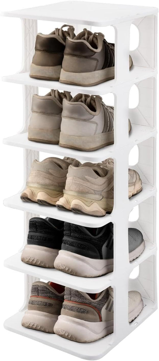 5 Tier Vertical Shoe Holder Stand Rack Available in Black and White Color