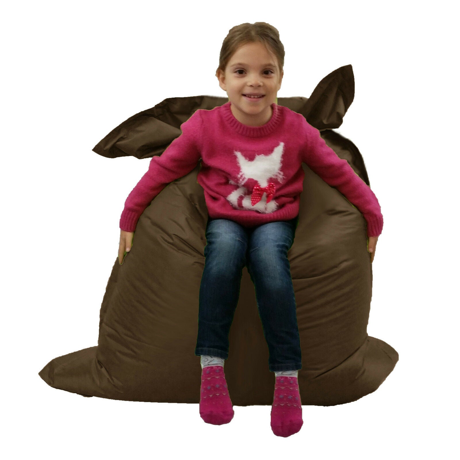 Kids Bean Bag Garden Indoor/Outdoor Beanbag Childrens Waterproof Chair Brown