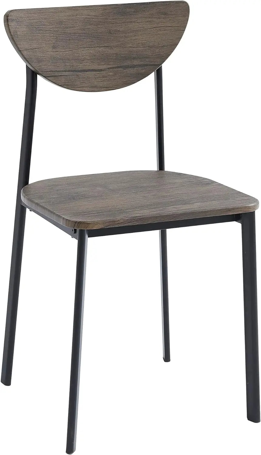 Dining Table and Chairs Set Metal Wood Effect Table Dining Set 4 Chairs Blake