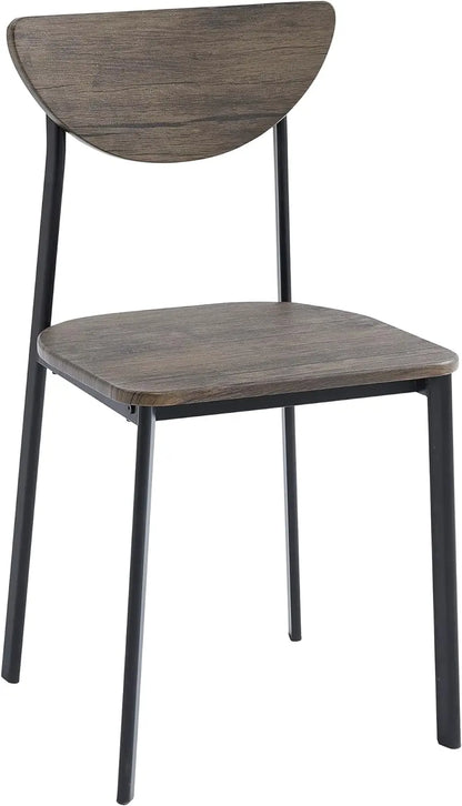 Dining Table and Chairs Set Metal Wood Effect Table Dining Set 4 Chairs Blake