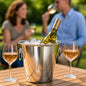 5L Stainless Steel Ice Bucket Champagne Wine Cooler with Handles Bar Pub Party