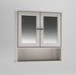 3Pc Bathroom Wood Unit under Sink Cabinet Mirror Cupboard Toilet Paper Dispenser