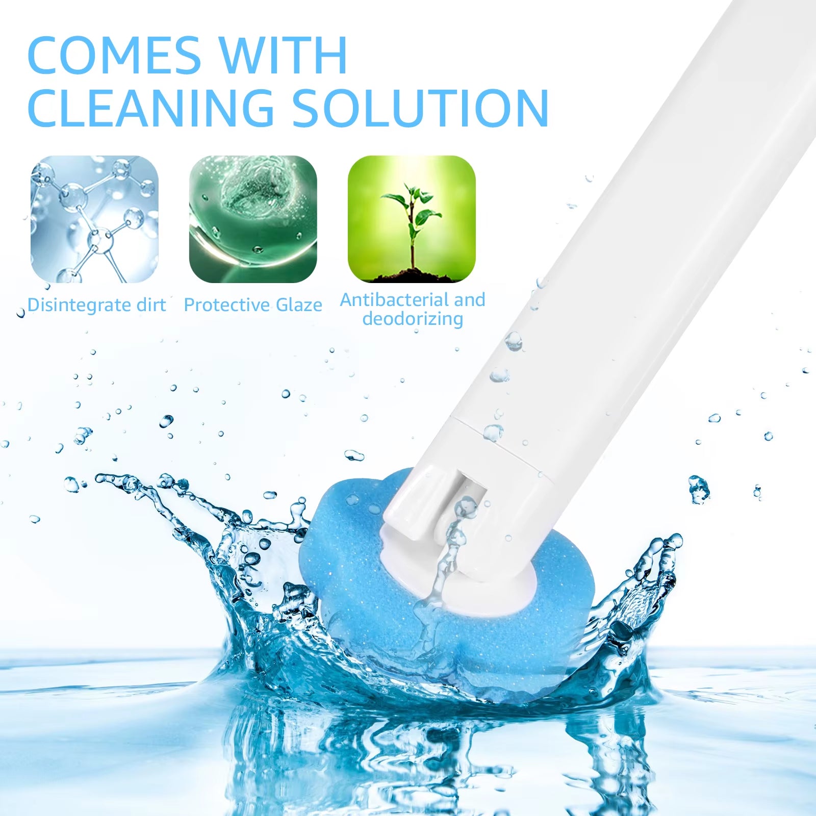 24/36Pcs Disposable Toilet Brush Long Handle Wall-Mounted Wc Cleaning Tool Kit with Replaceable Brush Head Bathroom Accessories