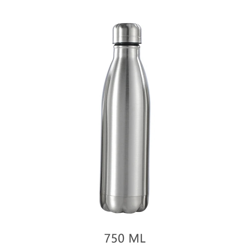 Stainless Steel Water Bottle 1 Liter Free Shipping Items, Drink Bottle for Sport Travel Cups, 500 750 1000Ml Water Bottles