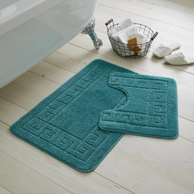 2 Piece Set Rectangle/U-Shaped Bath Mat