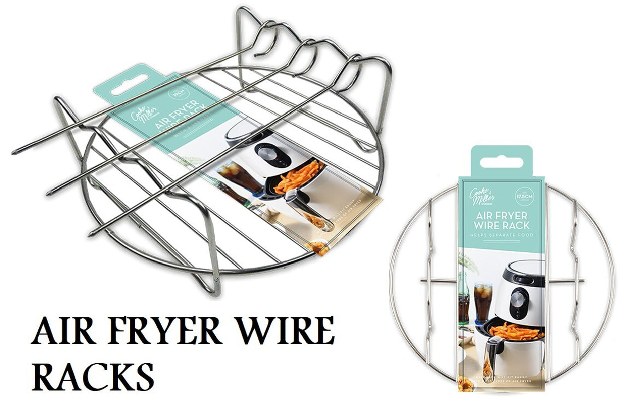 Air Fryer Wire Racks W/ Skewers Stainless Steel Available in 2 Sizes