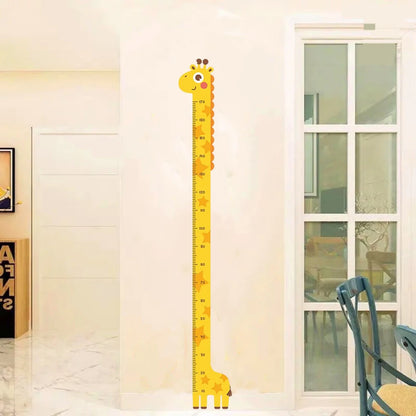 Cute Cartoon Height Sticker Unicorn Dinosaur Giraffe Wall Height Measuring Ruler Stickers for Kids Room Kindergarten Decor
