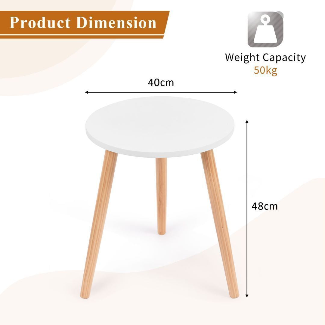 Round Coffee End Table Sofa Side Table Modern Tea Table Furniture Living Room