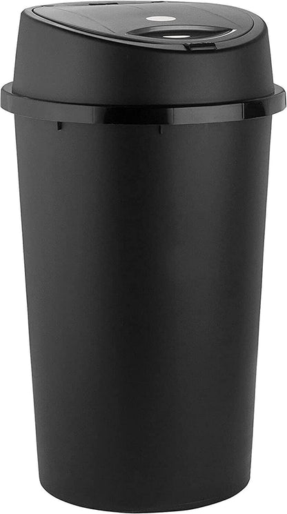 50L Touch Top Bin Black Plastic Kitchen Bin Recycling Bin Press Top Waste Trash