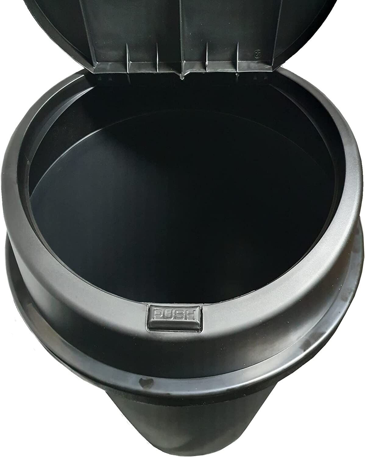 50L Touch Top Bin Black Plastic Kitchen Bin Recycling Bin Press Top Waste Trash