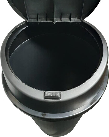 50L Touch Top Bin Black Plastic Kitchen Bin Recycling Bin Press Top Waste Trash