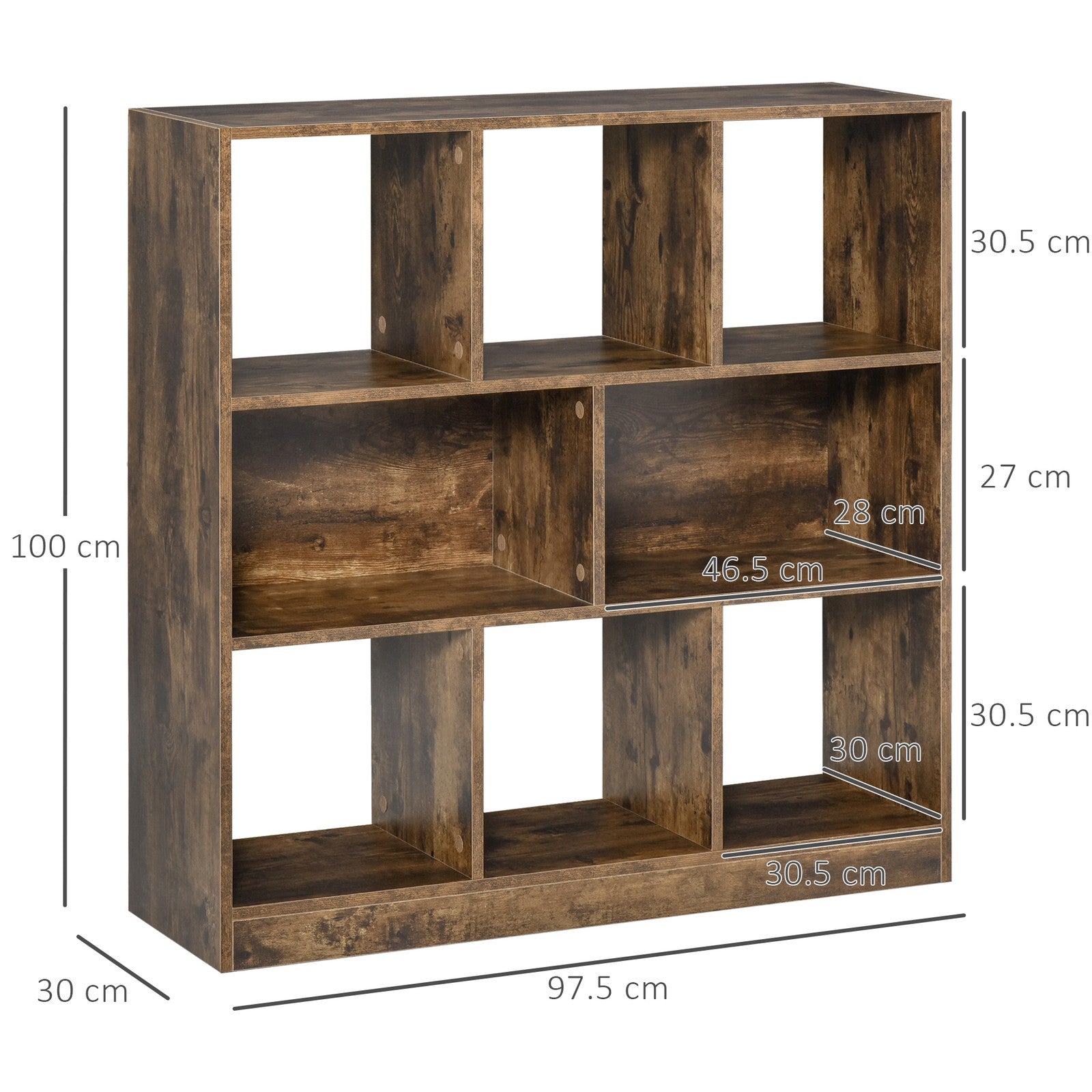 Storage Shelf 3-Tier Bookcase Display Rack Home Organizer for Home Office