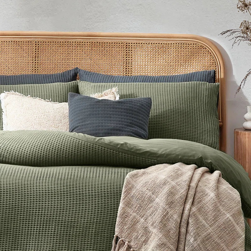 Muraida Cotton Solid Colour Duvet Cover Set with Pillowcases