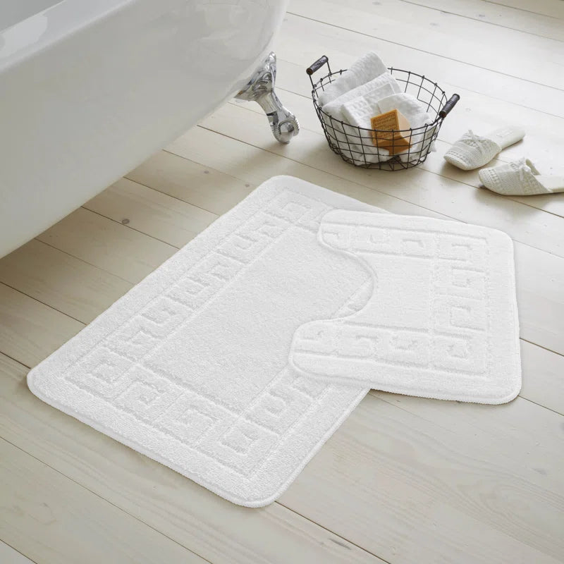 2 Piece Set Rectangle/U-Shaped Bath Mat