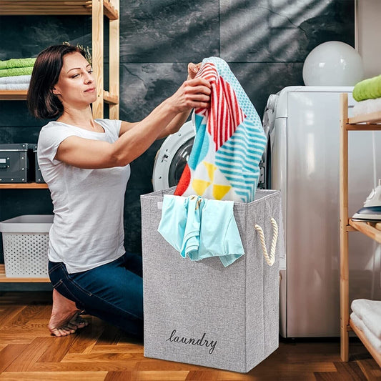 Laundry Basket Dirty Washing Clothes Storage Folding Bin Bag Hamper with Lid
