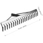 Garden Rake Steel Hardened Heavy-Duty for Hay Leaves Lawn Pebbles Removal Tool