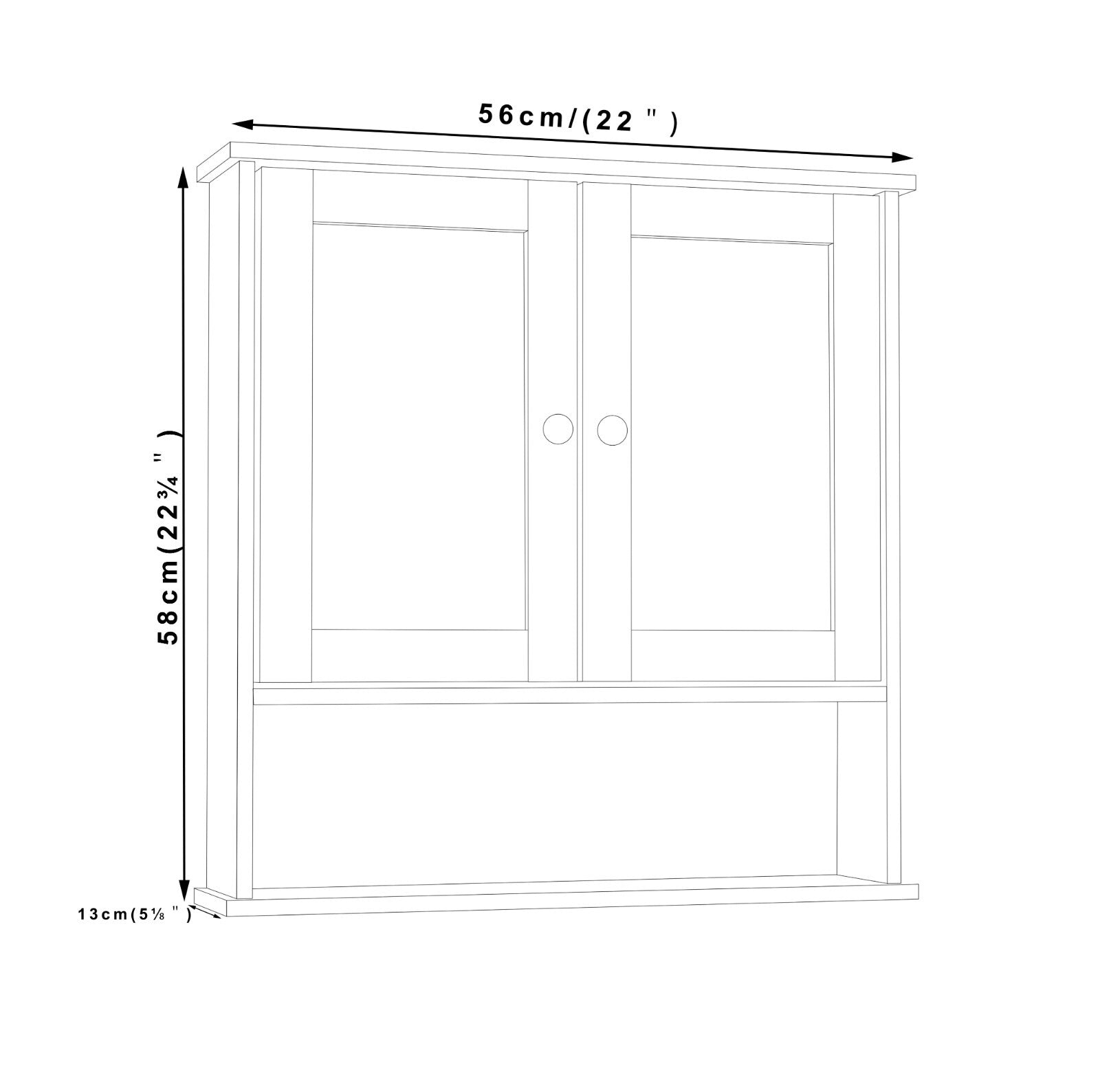 3Pc Bathroom Wood Unit under Sink Cabinet Mirror Cupboard Toilet Paper Dispenser