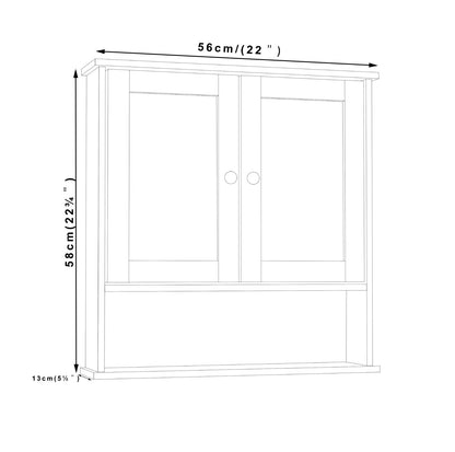 3Pc Bathroom Wood Unit under Sink Cabinet Mirror Cupboard Toilet Paper Dispenser