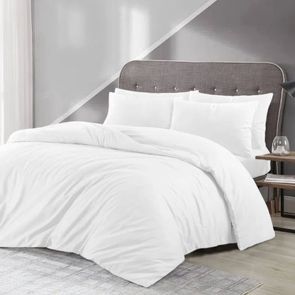Lameya Luxury Microfibre 200 TC Duvet Cover Plain Bedding Sets with Pillow Cases