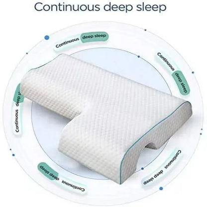 2024 Couples Arched Pillow with Arm Rest Memory Foam anti Hand Pressure Neck Pain Relief Sleeping Cuddle Cervical Latex Cushion