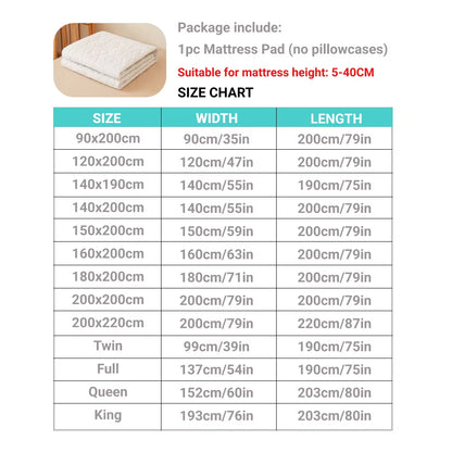 Waterproof Mattress Protector - Breathable Noiseless Mattress Cover Pad with 4 Elastic Corner Straps Fits up to 40 Cm Deep