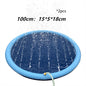 Non-Slip Splash Pad for Kids and Pet Dog Pool Summer Outdoor Water Toys Fun Backyard Fountain Play Mat
