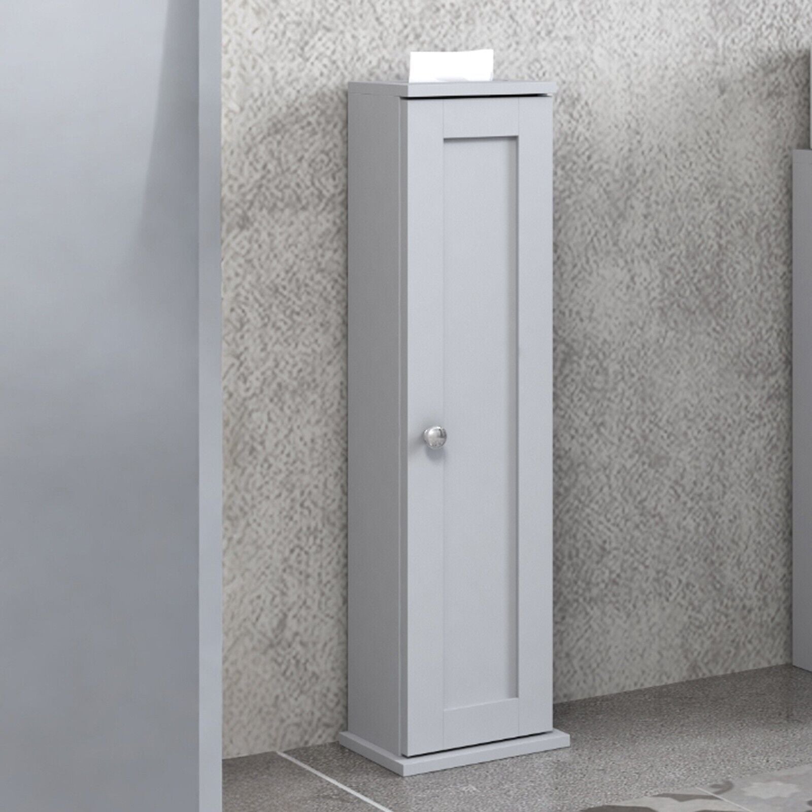 3Pc Bathroom Wood Unit under Sink Cabinet Mirror Cupboard Toilet Paper Dispenser