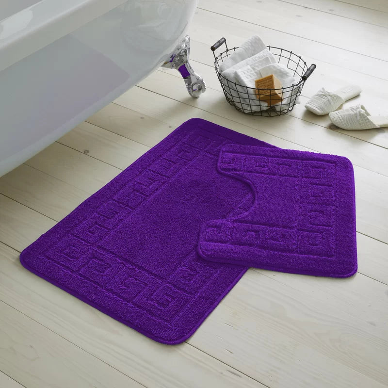 2 Piece Set Rectangle/U-Shaped Bath Mat