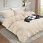 Massouda Microfiber Solid Colour Duvet Cover Set with Pillowcases
