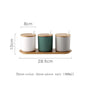 Nordic Ceramic Seasoning Jar with Lid Spoon Seasoning Pot Salt Shaker Sugar Bottle Organizer Home Kitchen Supplies Storage Set